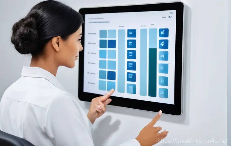 스킨케어 직업과 관련된 법규 및 윤리 - **Prompt: "A close-up view of an aesthetician's gloved hands meticulously sterilizing various skinca...