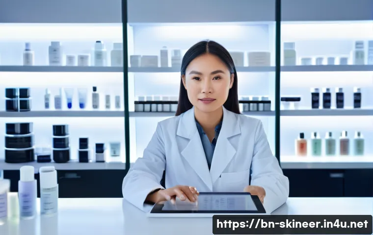 스킨케어 전문가를 위한 지속교육 프로그램 - **Prompt:** A highly skilled female esthetician, dressed in a pristine, professional white lab coat,...