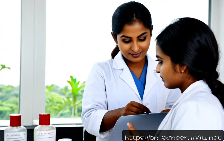 Home 17 스킨케어 전문가 채용 트렌드 - Photorealistic skincare clinic recruitment scene in Bangladesh, confident South Asian female skincar...